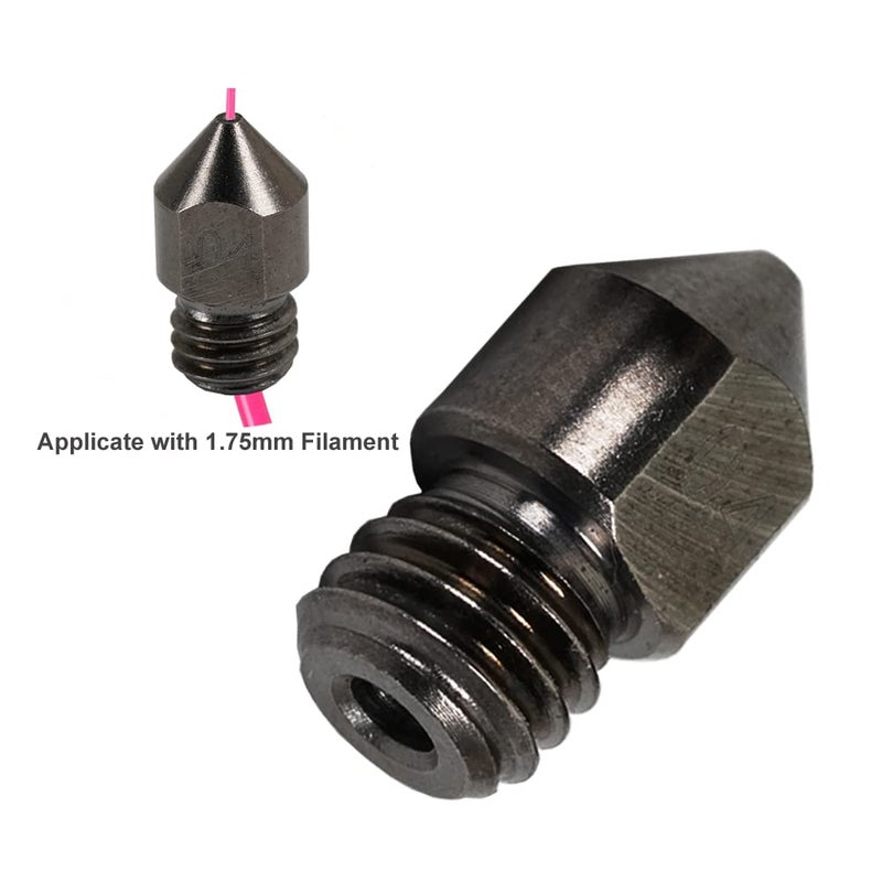 5 قطع فوهة MK8 من الفولاذ المقوى 0.2 مم لطابعة Ender 3 وCR10 وAnet A8 ثلاثية الأبعاد - Image 4